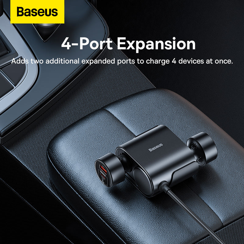 Baseus High Efficiency Pro 2-in-1 Car Charger (Black) - 1C1A