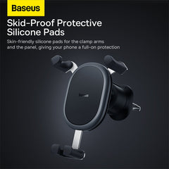 Baseus Stable Gravitational Wireless Charging Car Mount Pro 15W (Air Outlet Version)-Black