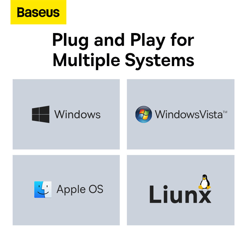 Baseus Lite Series 6-Port Type-C HUB Docking Station Black