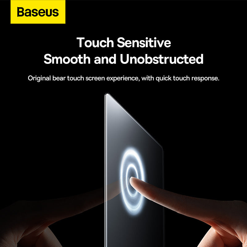 Baseus 0.3mm Full-glass Crystal Anti-fingerprint Tempered Glass Film For Tesla model 3/Y 15inch (pack+Pasting Artifact) Transparent