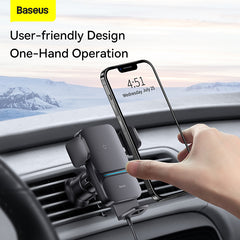 Baseus Halo Electric Wireless Charging Car Mount 15W Black