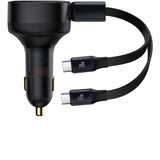 Baseus Enjoyment Pro 2-in-1 Car Charger (Black) - 2C