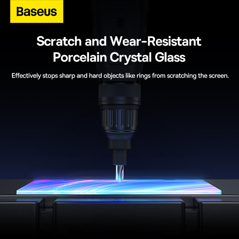 Baseus 0.3mm Full-glass Crystal Anti-fingerprint Tempered Glass Film For Tesla model 3/Y 15inch (pack+Pasting Artifact) Transparent