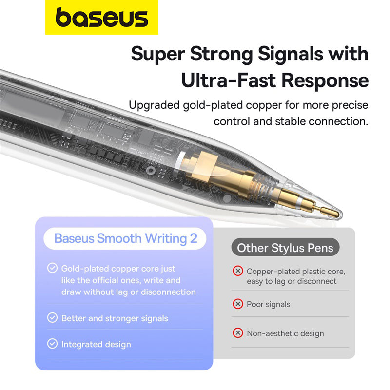 Baseus Smooth Writing 2 Series Stylus with LED Indicators-Moon White