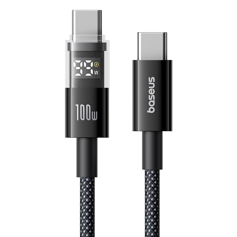 Baseus Display 2 Fast Charging Data Cable USB-C to USB-C 1M&2M 100W – Black