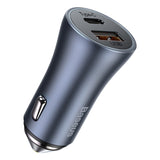 Baseus Golden Contactor Pro Car Charger (Dark Gray) - C+A