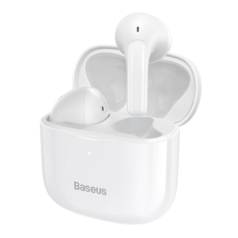 Baseus E3 Wireless Bluetooth 5.0 TWS Earbuds Earphones Waterproof IP64-White