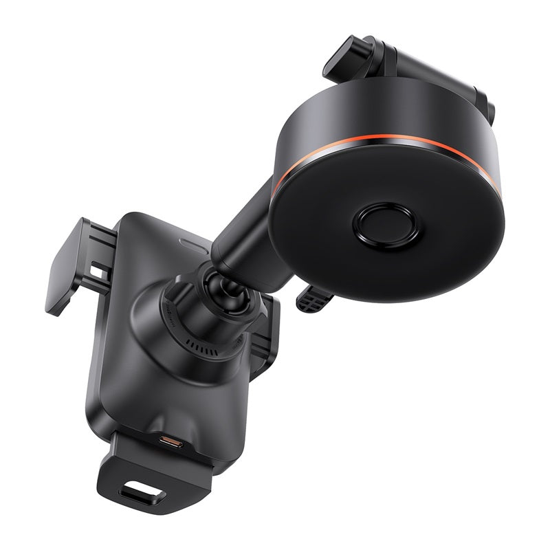 Baseus Wisdom Induction Charger Car Mount On The Dashboard (Suction Cup) -Black