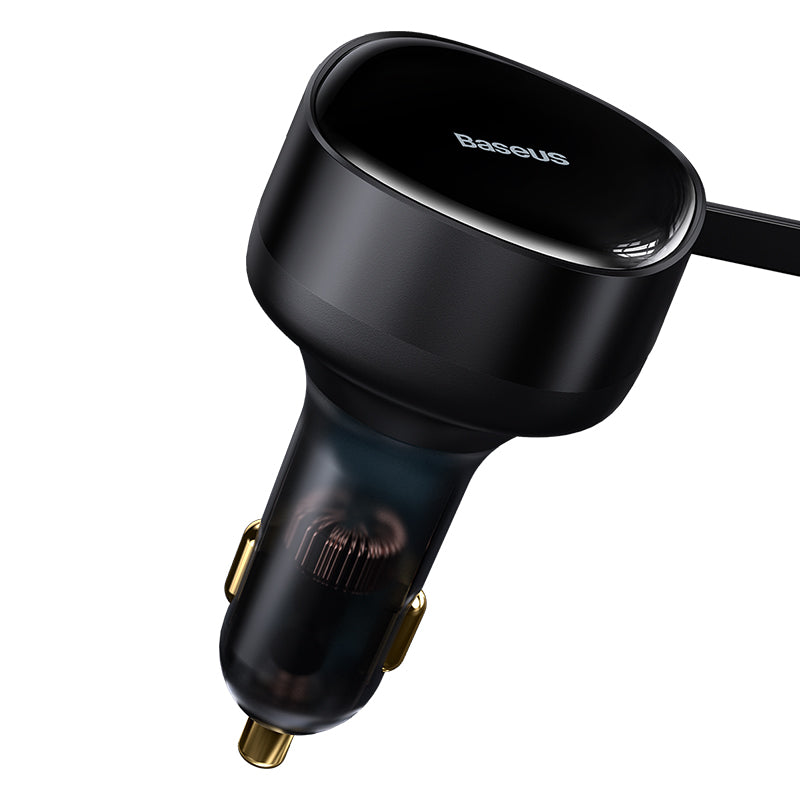 Baseus Enjoyment Pro 2-in-1 Car Charger (Black) - 2C