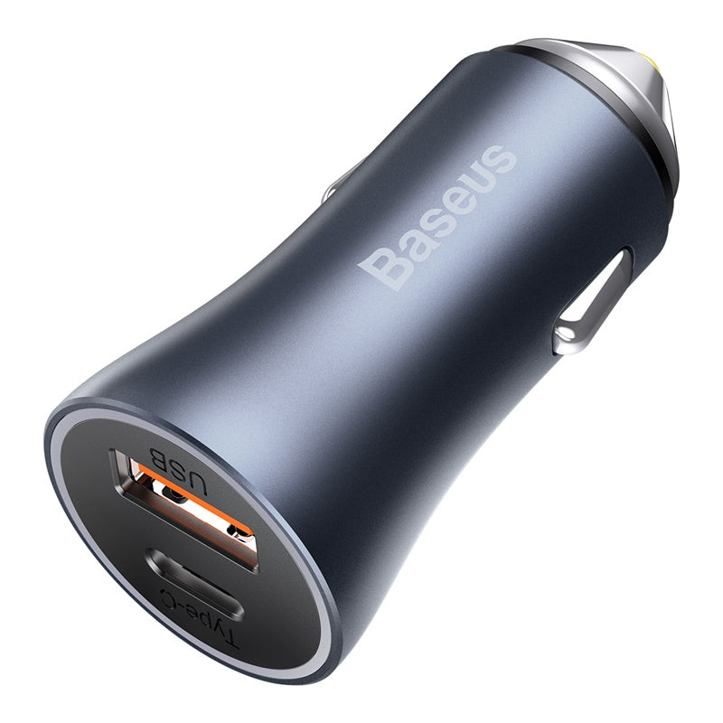 Baseus Golden Contactor Pro Car Charger (Dark Gray) - C+A