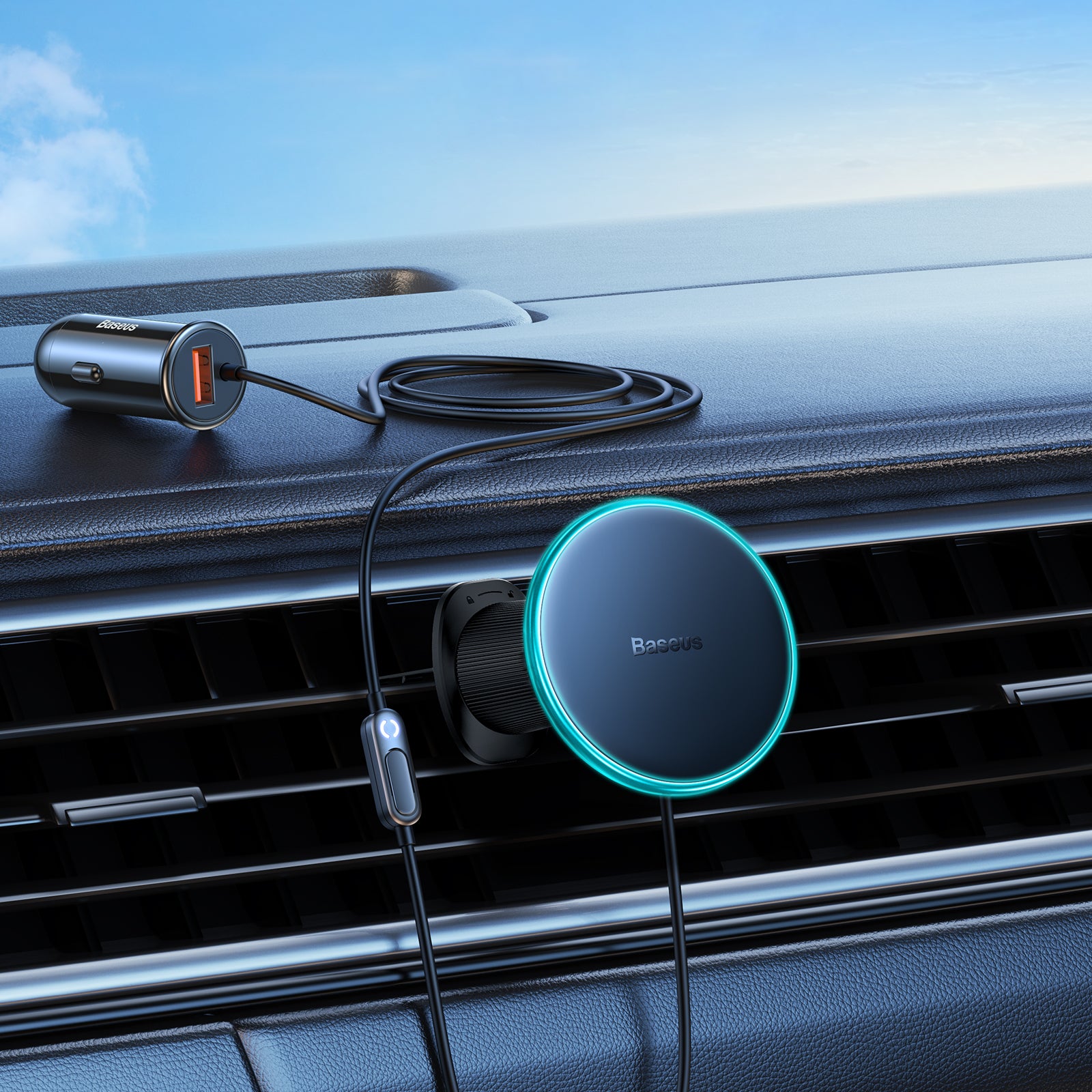 Basues CW01  Magnetic Wireless Charging Car Mount 40W Claw Edition Cluster Black