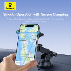 Baseus Stable Gravitational Wireless Charging Car Mount Pro 15W Cluster Black