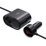 Baseus High Efficiency Pro 2-in-1 Car Charger (Black) - 1C1A