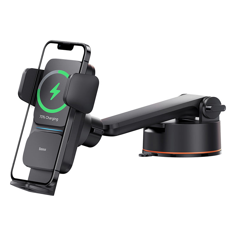 Baseus Wisdom Induction Charger Car Mount On The Dashboard (Suction Cup) -Black