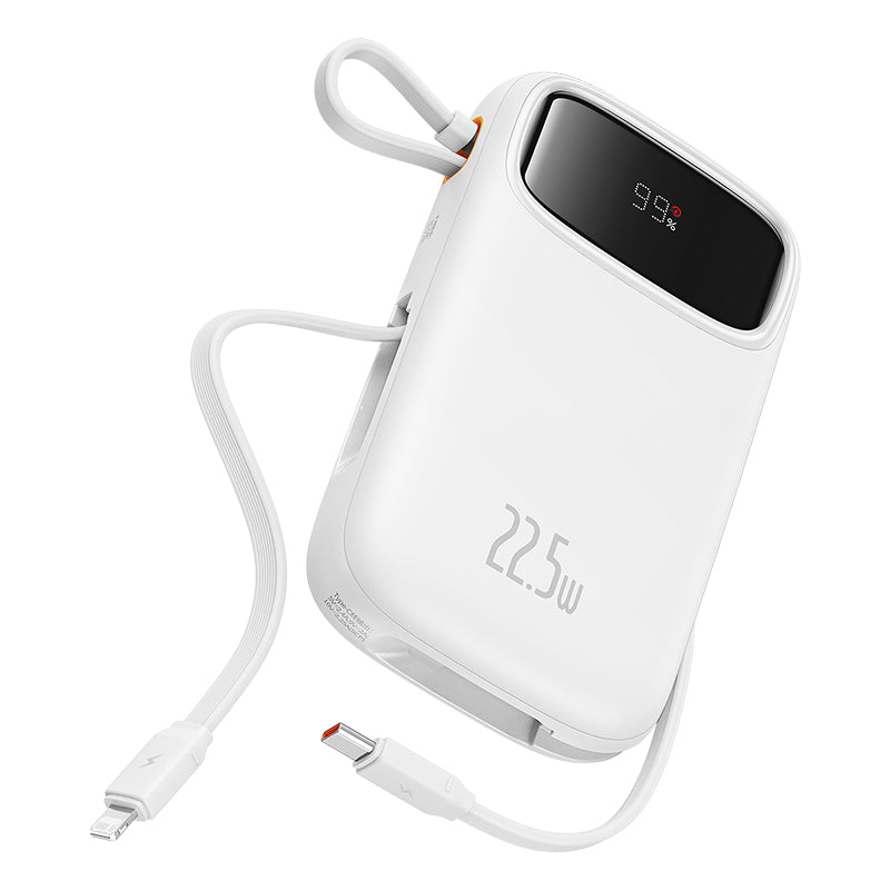 Baseus Qpow2 10K 22.5W Dual-Cable Digital Display 3-Port Power Bank