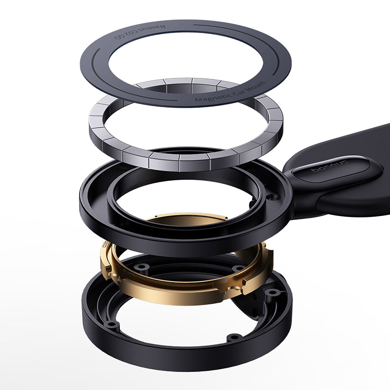 OS-Baseus PrimeTrip Series C02 Go Magnetic Car Phone Mount (Stick-on Type) Cluster Black