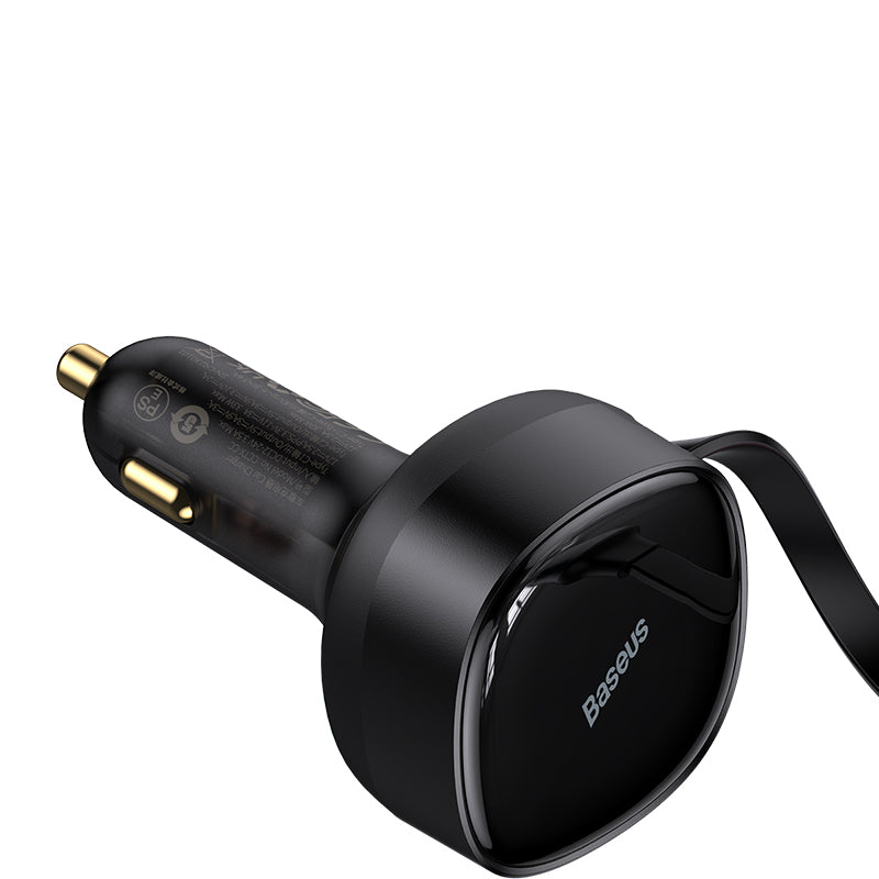 Baseus Enjoyment Pro 2-in-1 Car Charger (Black) - 2C