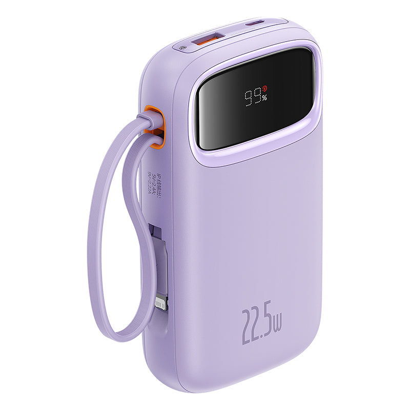 Baseus Qpow2 10K 22.5W Dual-Cable Digital Display 3-Port Power Bank