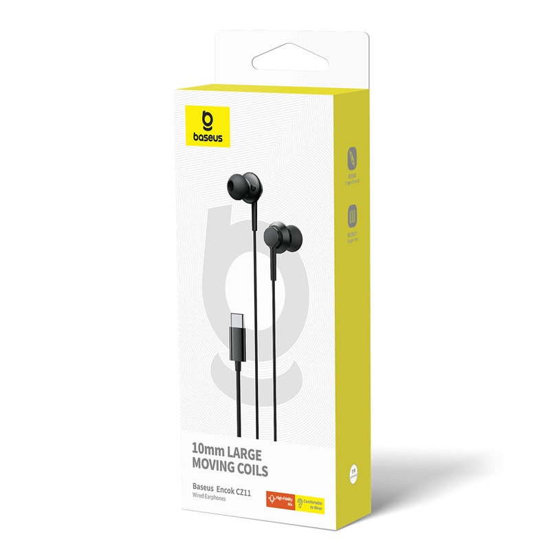 Baseus Encok CZ11 Wired Earphones Cluster Black