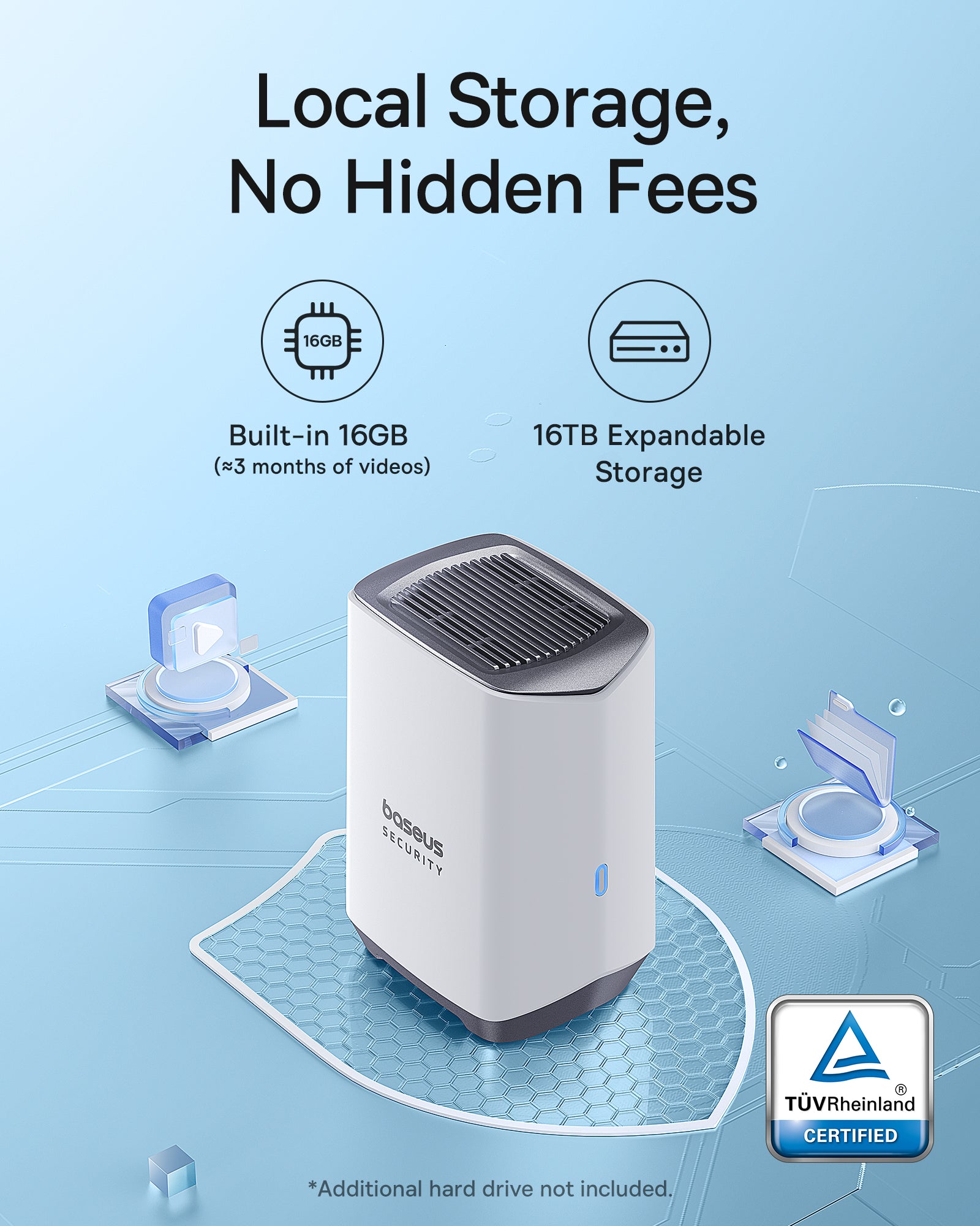 Baseus Security N1 Plus Outdoor Camera 2K White