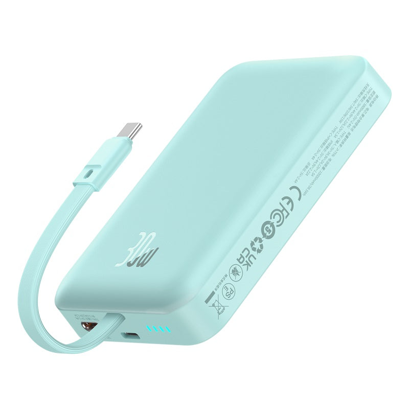 Baseus Magnetic Mini 10K 30W Wireless Charging Power Bank with Charging Cable