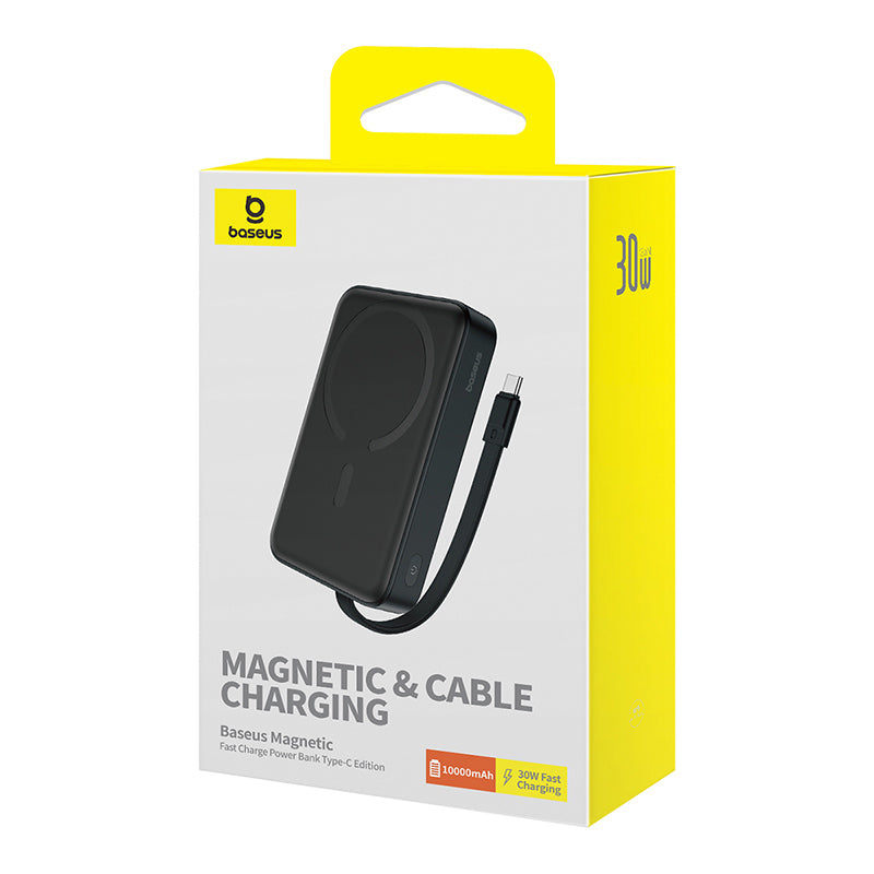Baseus Magnetic Mini 10K 30W Wireless Charging Power Bank with Charging Cable