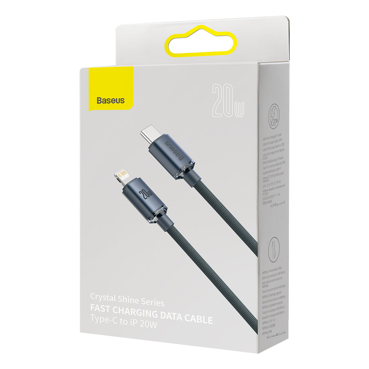 Baseus Crystal Shine Series Type-C to Lightning Charging Cable 20W 2M Black