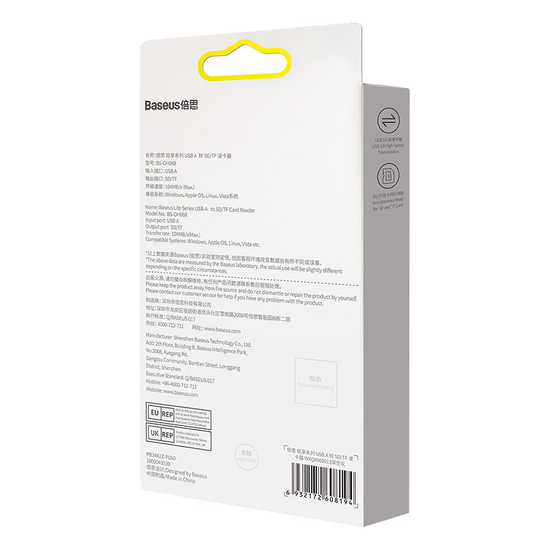 Baseus Lite Series Adapter SD / TF USB Card Reader-Dark Gray