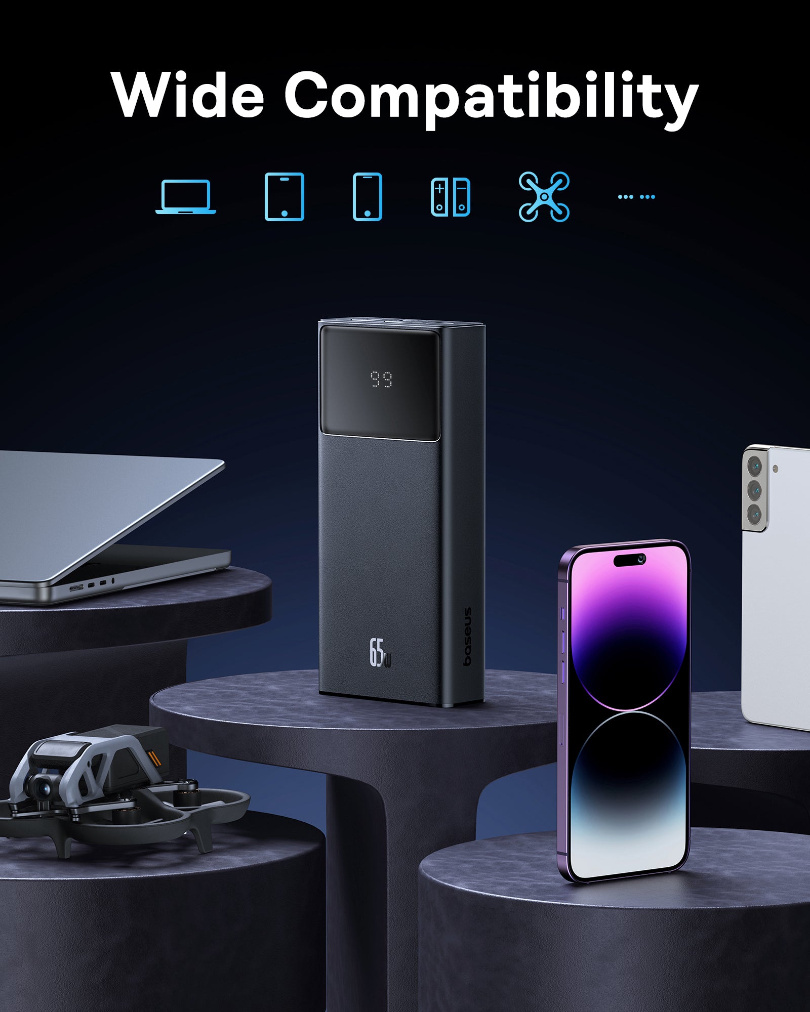 Baseus Star-Lord 20K 65W 4-Port Power Bank with Digital Display