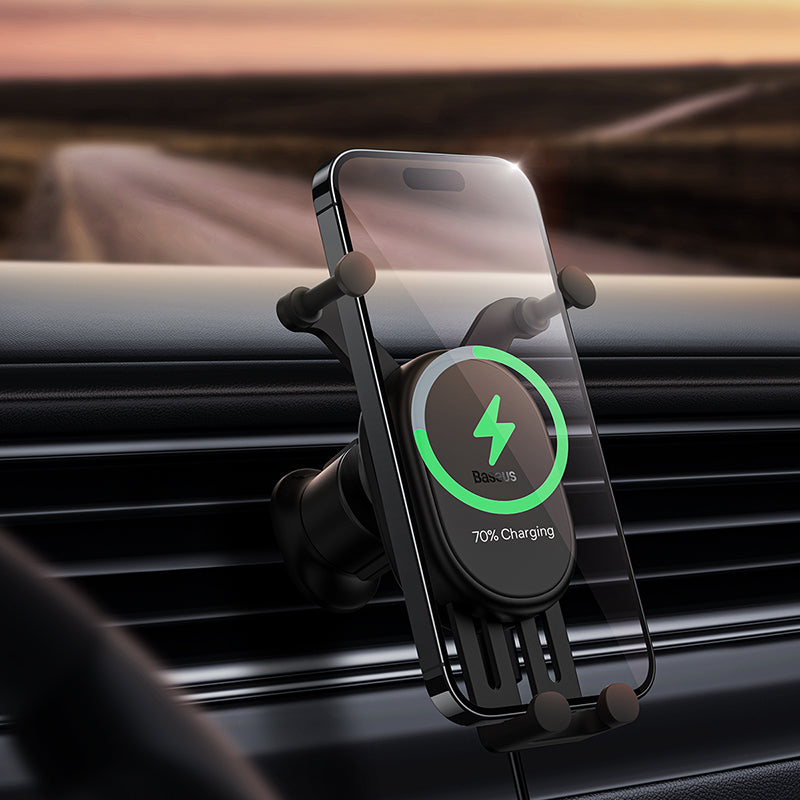 Baseus Stable Gravitational Wireless Charging Car Mount Pro 15W Black