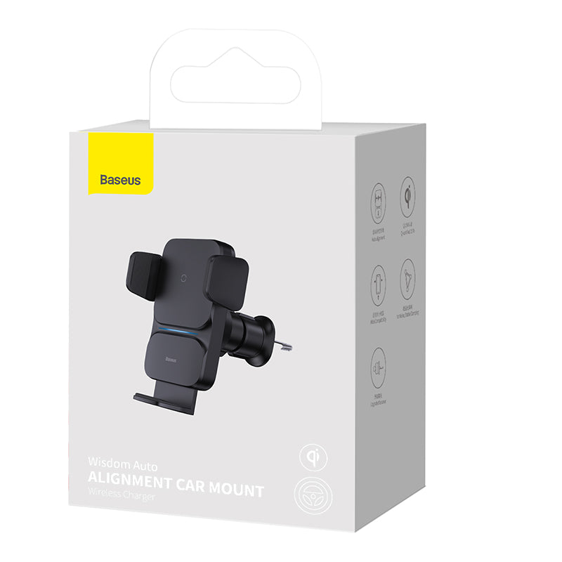 Baseus Halo Electric Wireless Charging Car Mount 15W Black