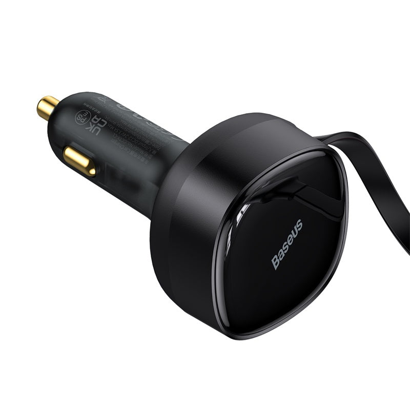 Baseus Enjoyment Pro 2-in-1 Car Charger (Black) - C+L