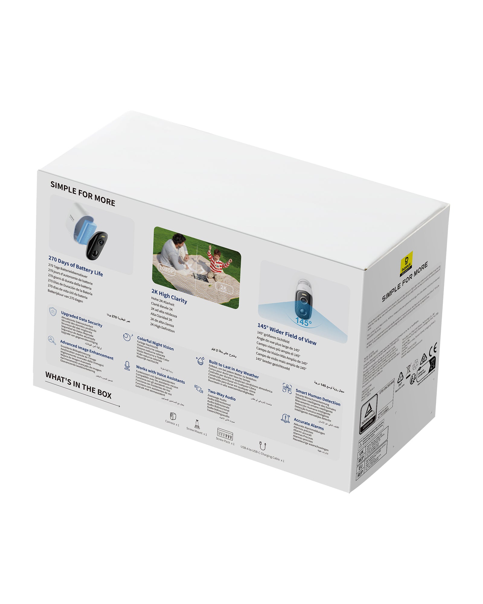 Baseus Security N1 Plus Outdoor Camera 2K White