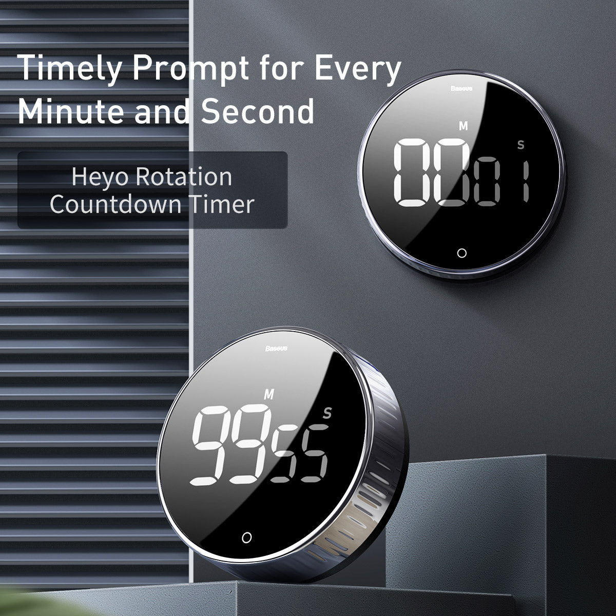 Baseus Heyo Rotation Countdown Timer Black