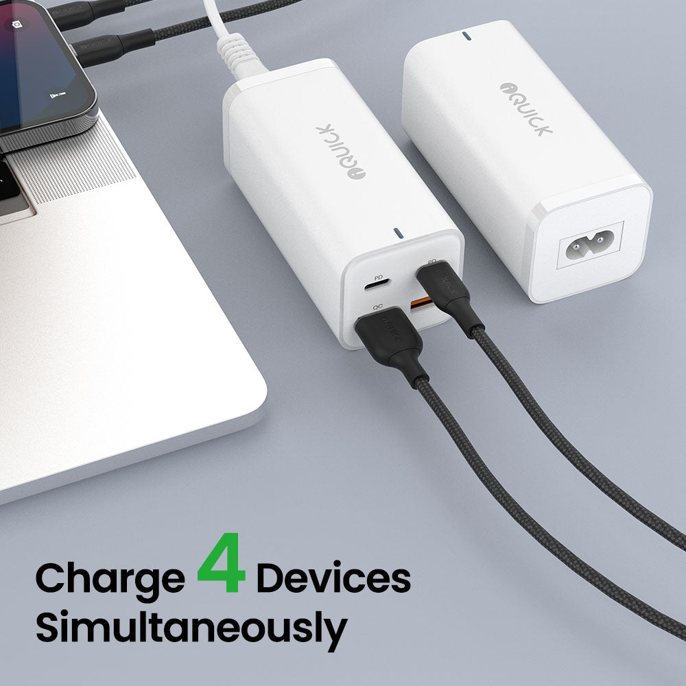 iQuick 4-Port Power Strip Charger 100W (White)