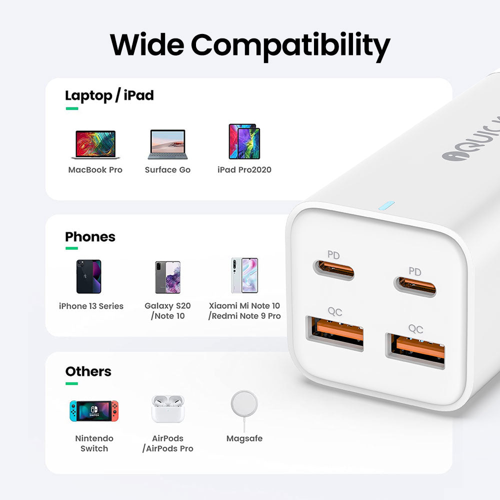 iQuick 4-Port Power Strip Charger 100W (White)