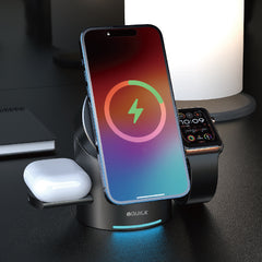 3-in-1 Magnetic Wireless Charger Stand (Qi2) – Fast Charging for iPhone, Apple Watch & AirPods