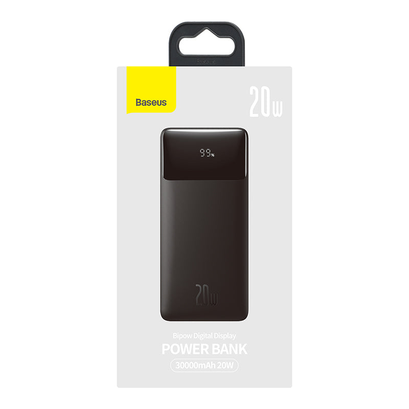 Baseus Bipow 30K 20W 4-Port Power Bank with Digital Display (Black)