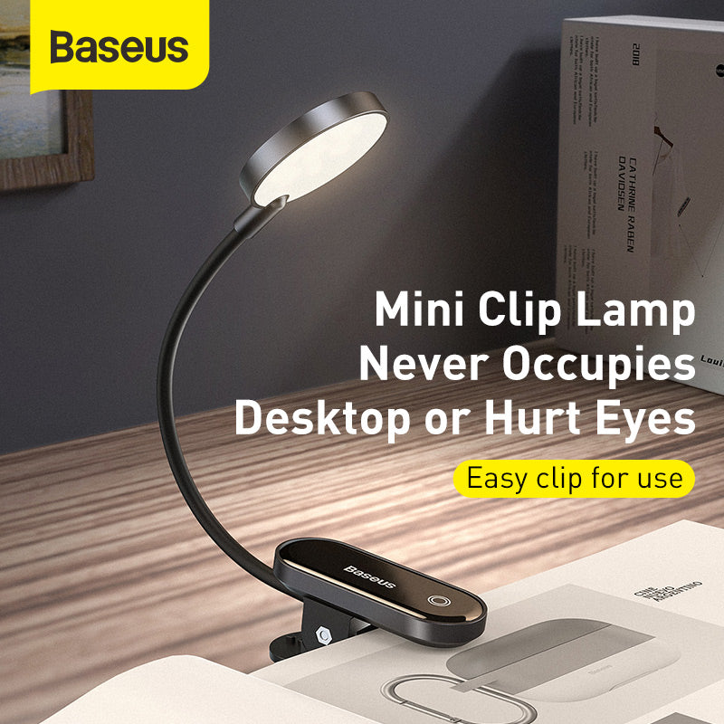 Baseus Comfort Reading Mini Clip Lamp-Dark Gray