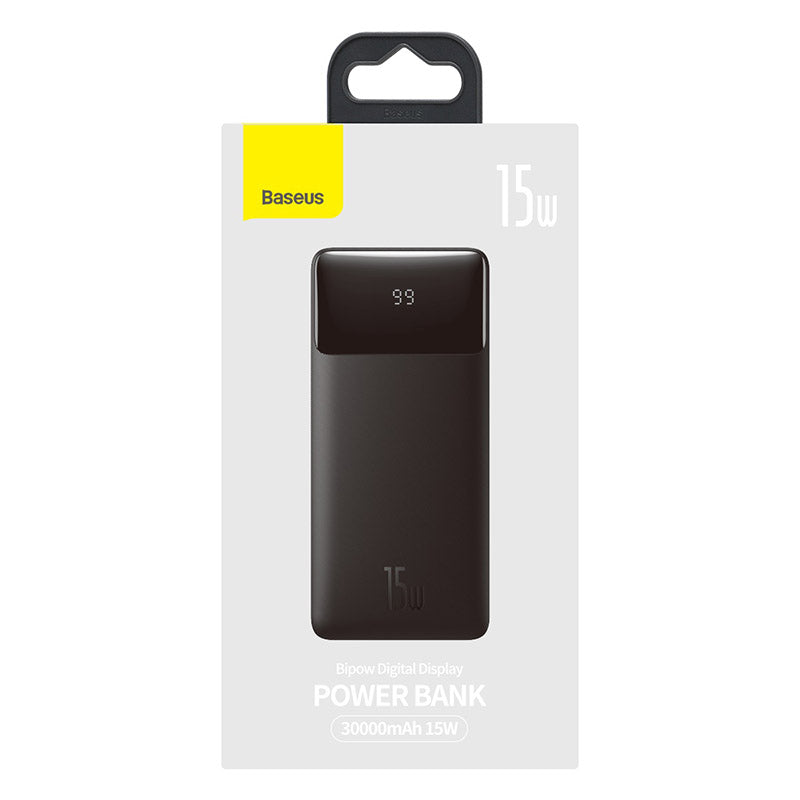 Baseus Bipow 30K 15W 4-Port Power Bank with Digital Display (Black)