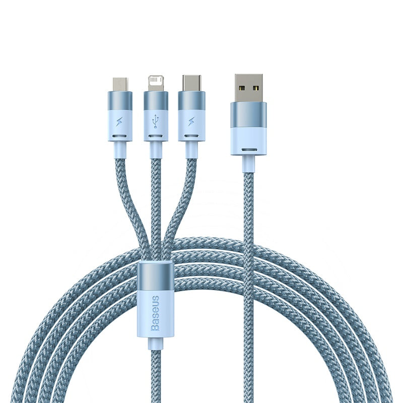 Baseus 3 in 1 USB-A to C+L+M Charing Cable 1.2M
