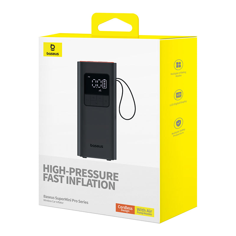 Baseus Super Mini Pro Series Wireless Car Inflator-Cluster Black