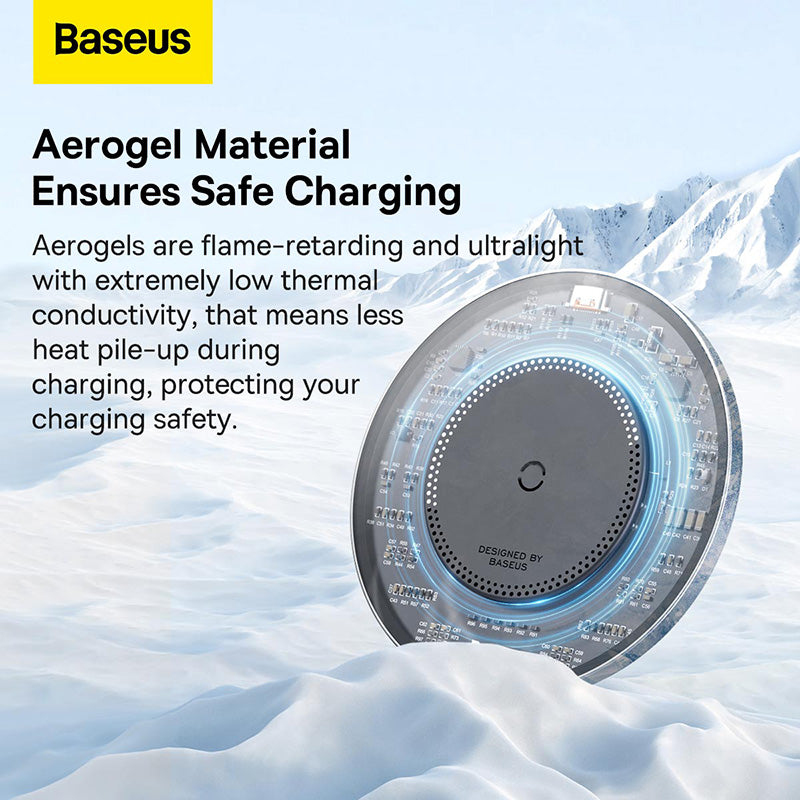 Baseus Simple 2 Wireless Charger With Cable 15W (Black)