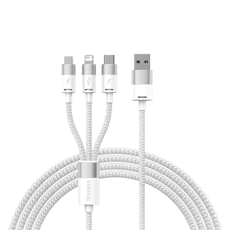 Baseus 3 in 1 USB-A to C+L+M Charing Cable 1.2M