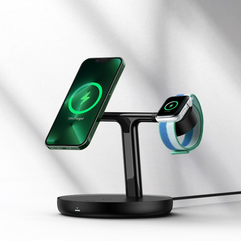 Baseus Swan 3-in-1 Magnetic Wireless Charging Station (Black)