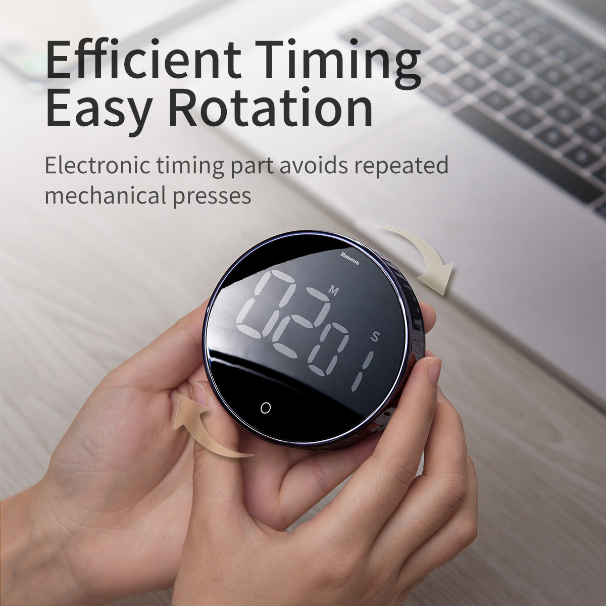Baseus Heyo Rotation Countdown Timer Black