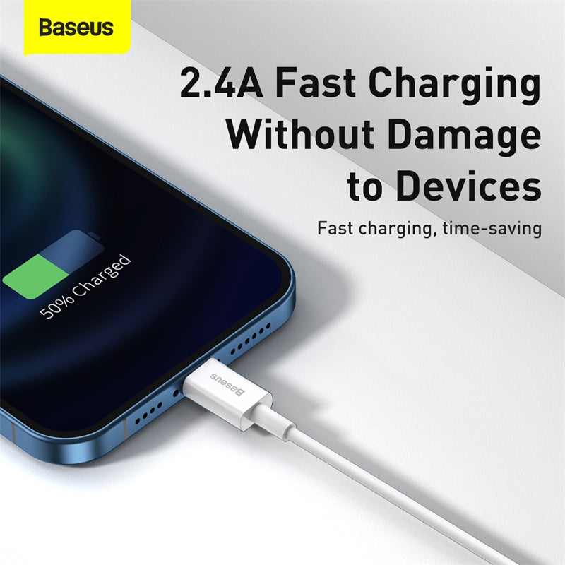 Baseus Superior Series USB-A to Lightning Charging Cable 0.25M White