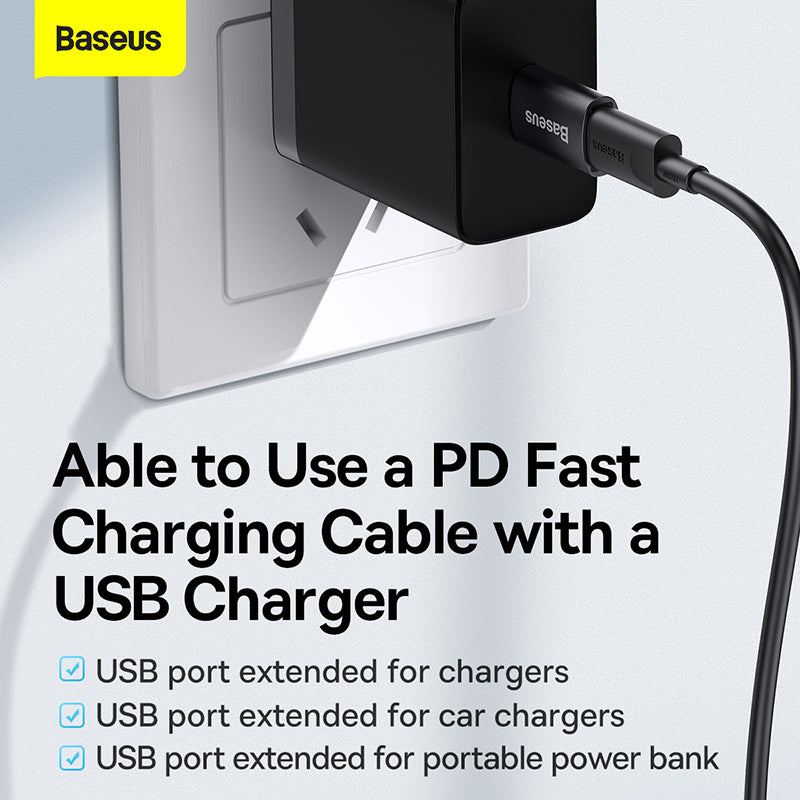 Baseus Ingenuity Series Mini OTG Adaptor USB 3.1 to Type-C  Black