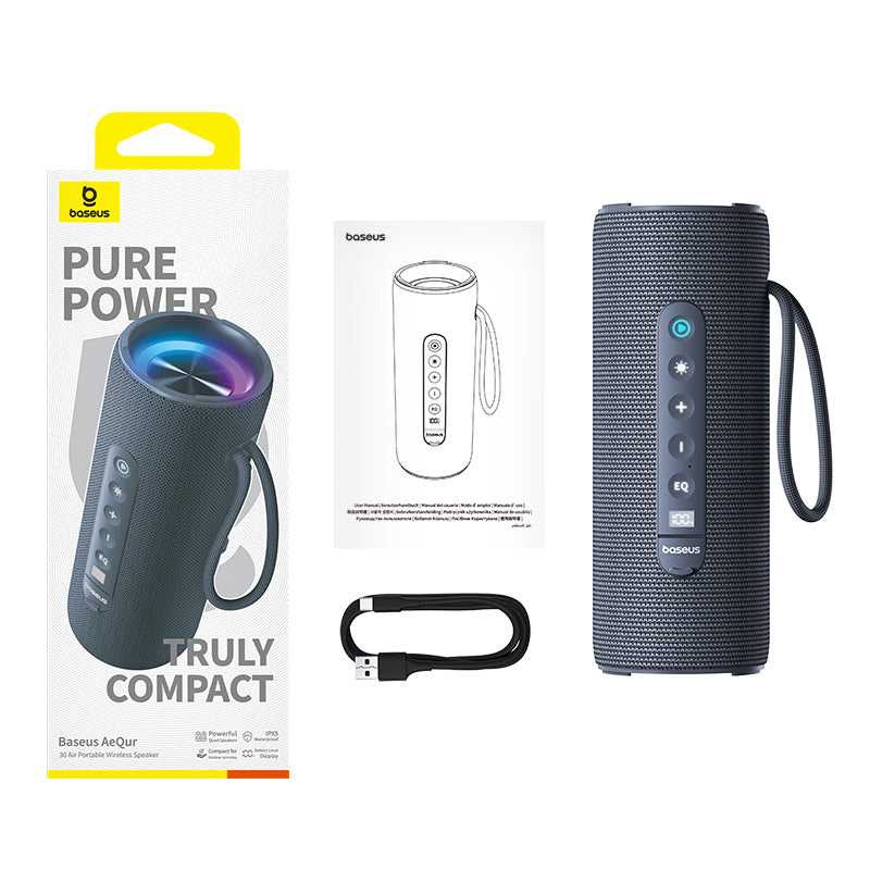 Baseus AeQur 30 Air Portable Wireless Speaker Twilight Grey