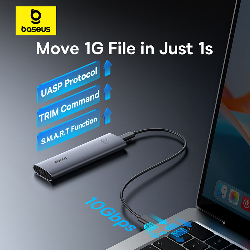 Baseus FlyJoy Series SSD Enclosure (M.2 NVMe) Space Grey